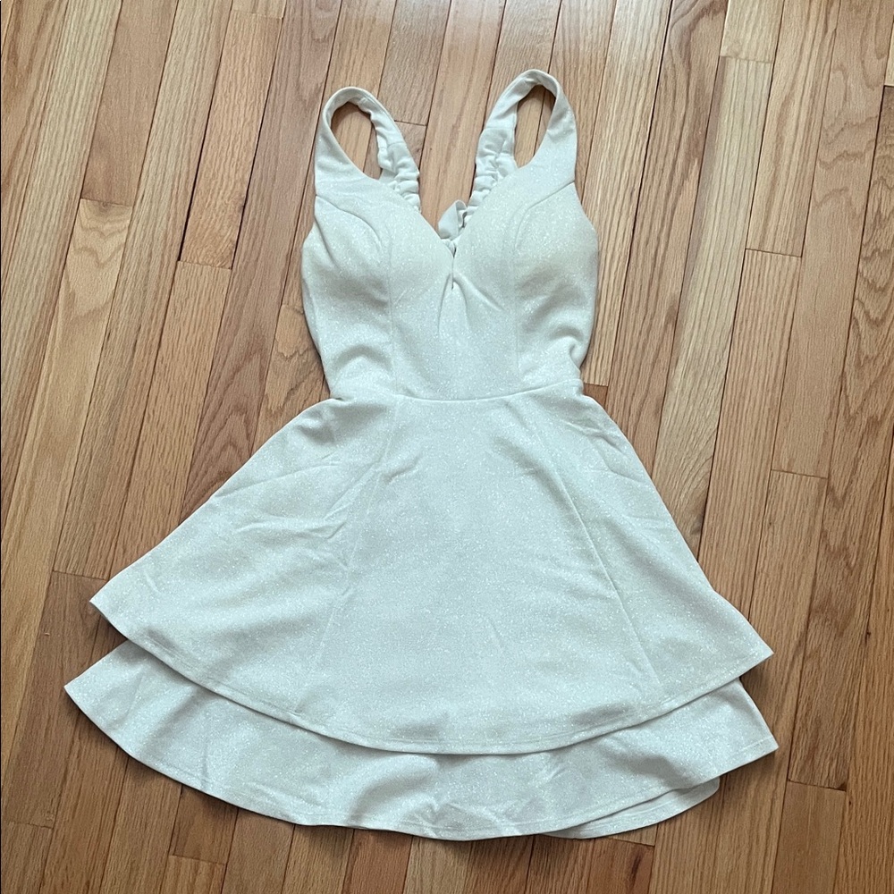 Emerald Sundae Cream Sleeveless Mini Dress